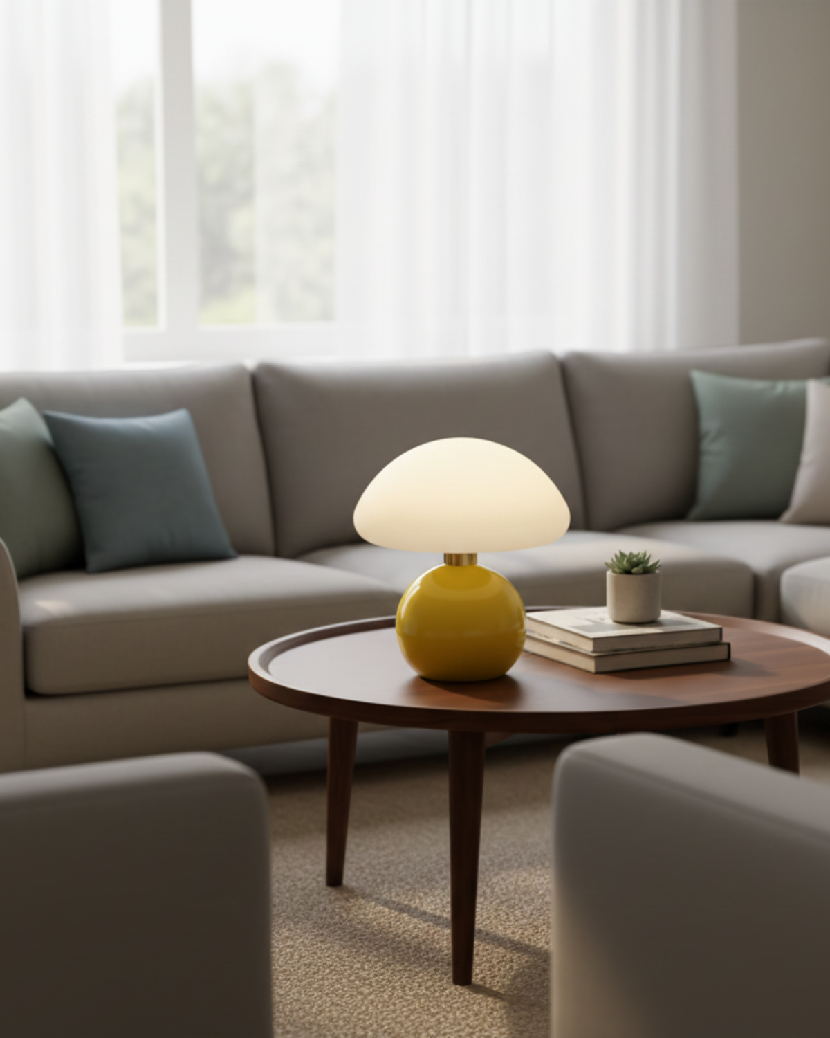 Celunari – Elegant keramisk bordlampe med trefarvet lys