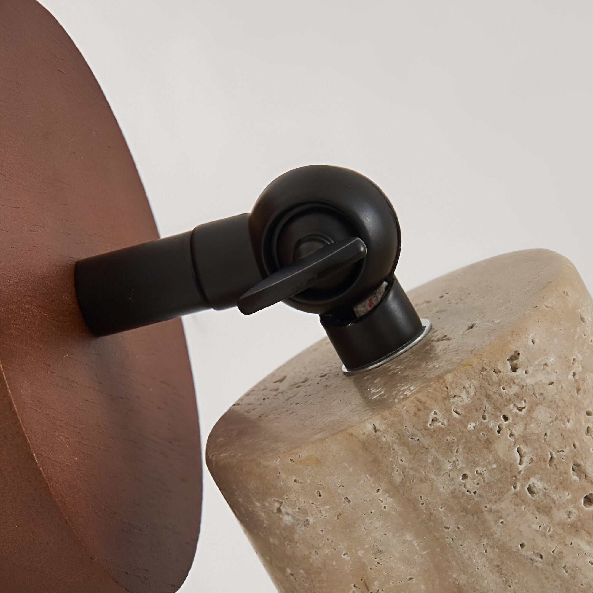 Sárga travertin fa állítható mennyezeti és fali lámpa