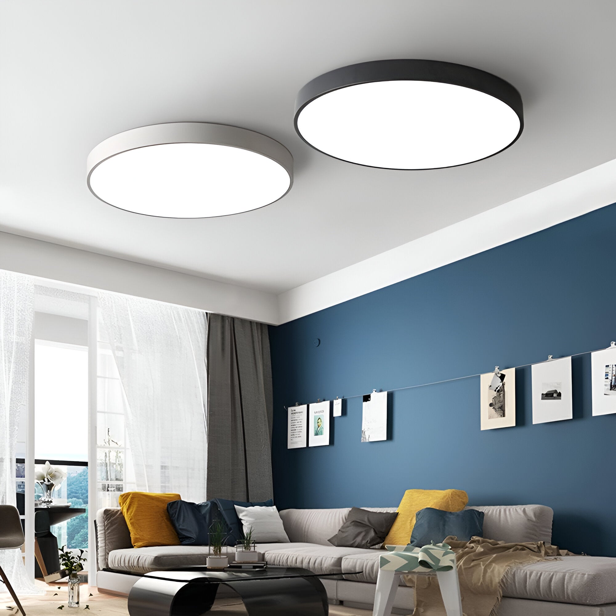 Marantho – Lámpara de Techo Redonda LED Estilo Nórdico Macarón