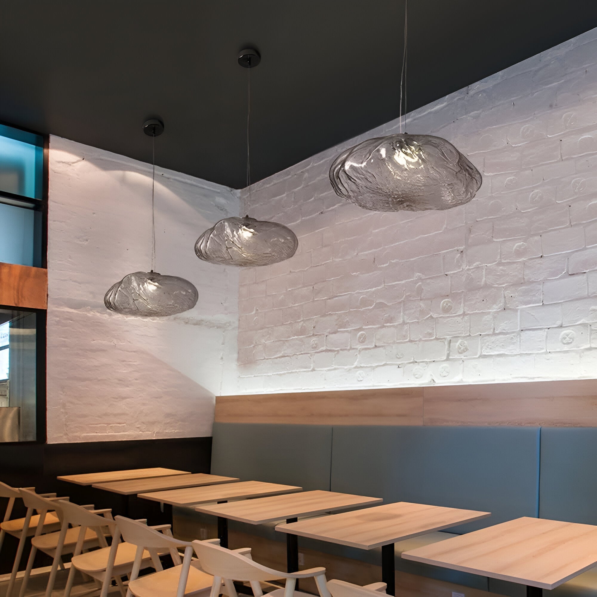 Novera - Suspension en verre minimaliste Nuages en fibre de verre