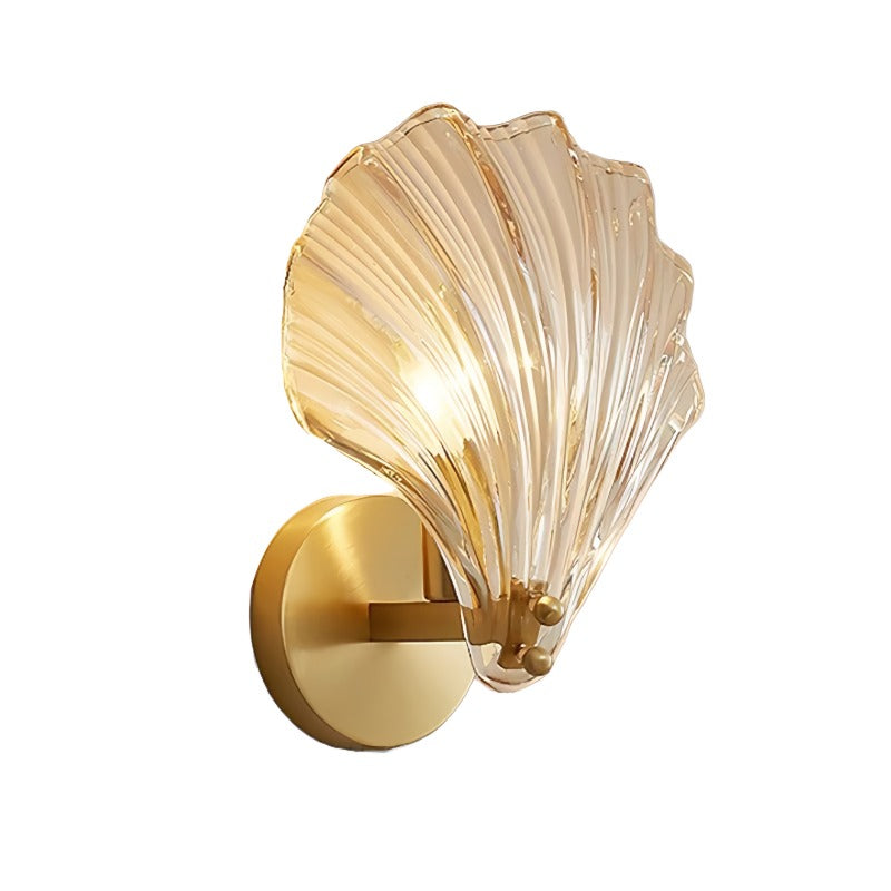 Shellivara – Art Brass Glass Seashell Wall Light