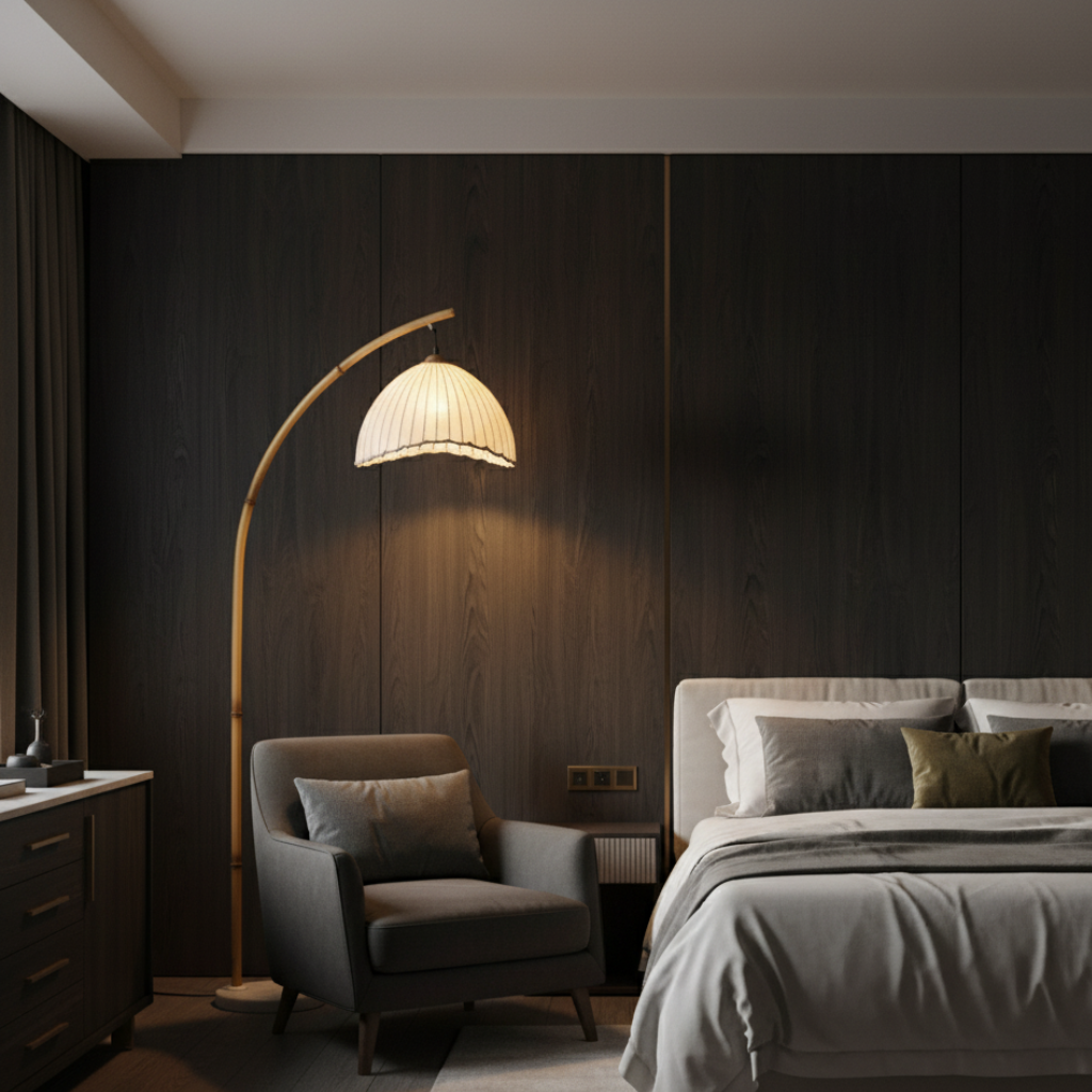 Takurai - Elegáns természetes bambusz állólámpa nappali díszítéséhez