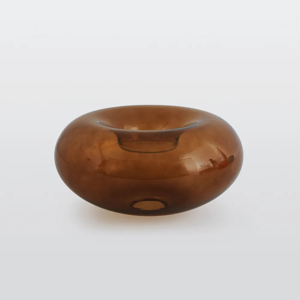 Cedora - Plafonnier globe en verre ambré
