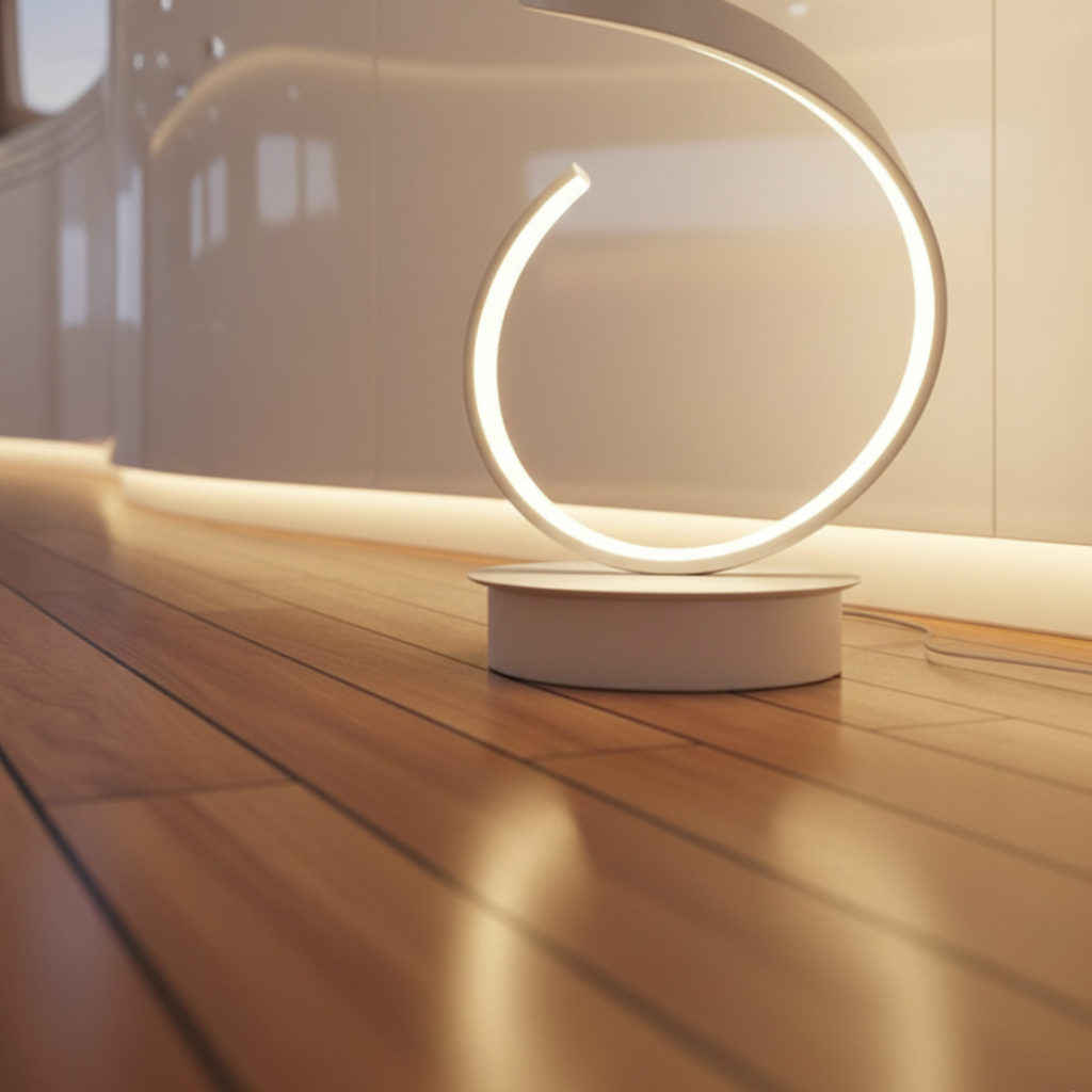 Spiravax - Modern, fényerőszabályozható LED csigalámpa nappaliba