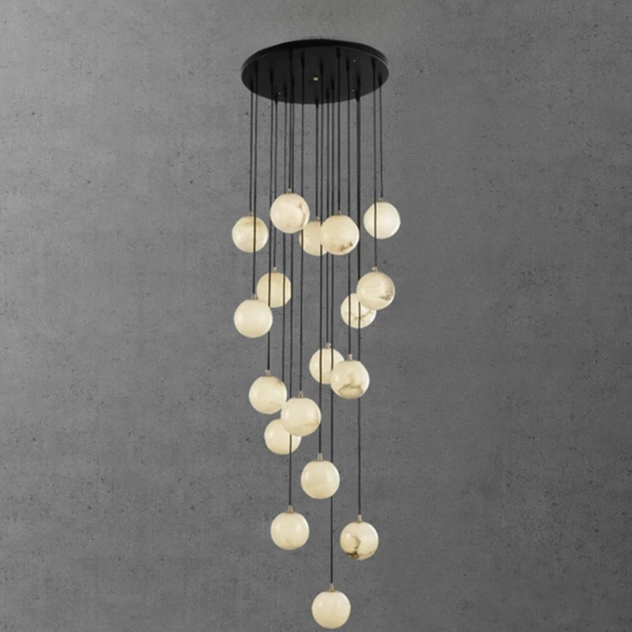 Travira - Lustre moderne à LED pour escalier plafonnier