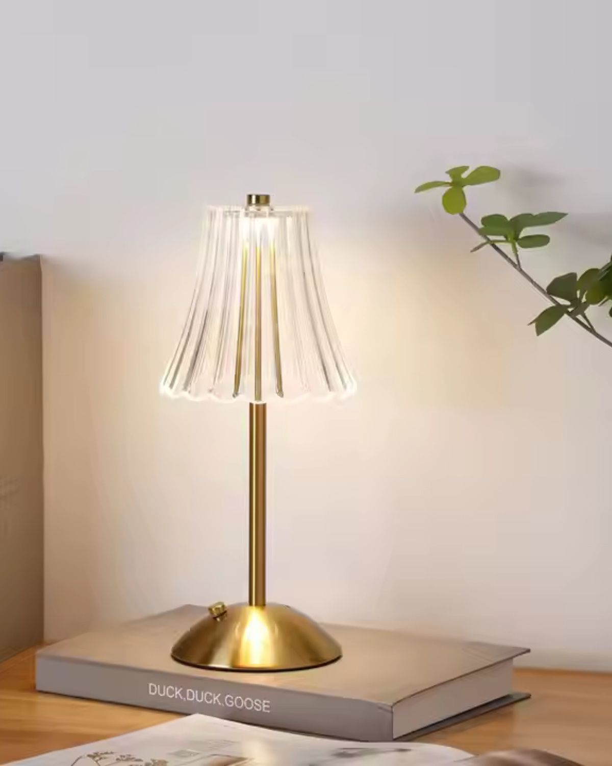 Glyntara – Lampada da Tavolo Ricaricabile con Tre Colori di Luce Regolabili