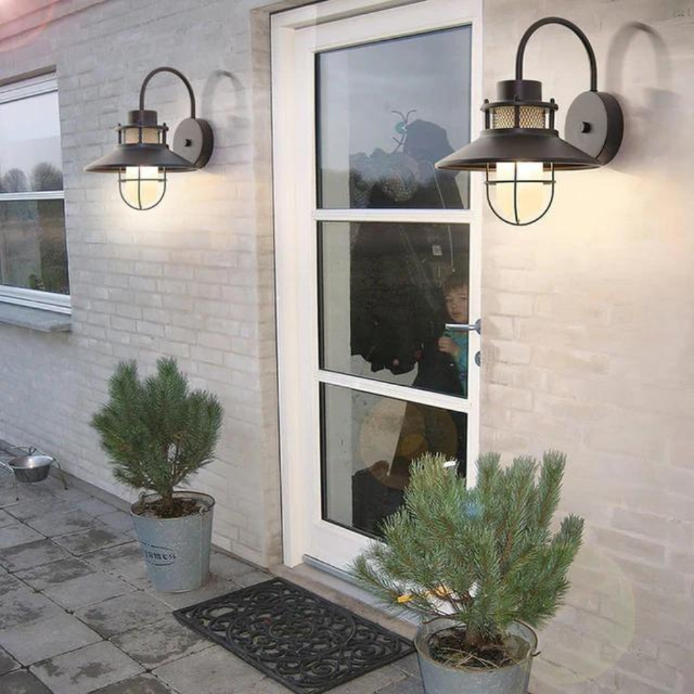 Torvain - Luminous Outdoor Torch Metal Outdoor Wall Lamp