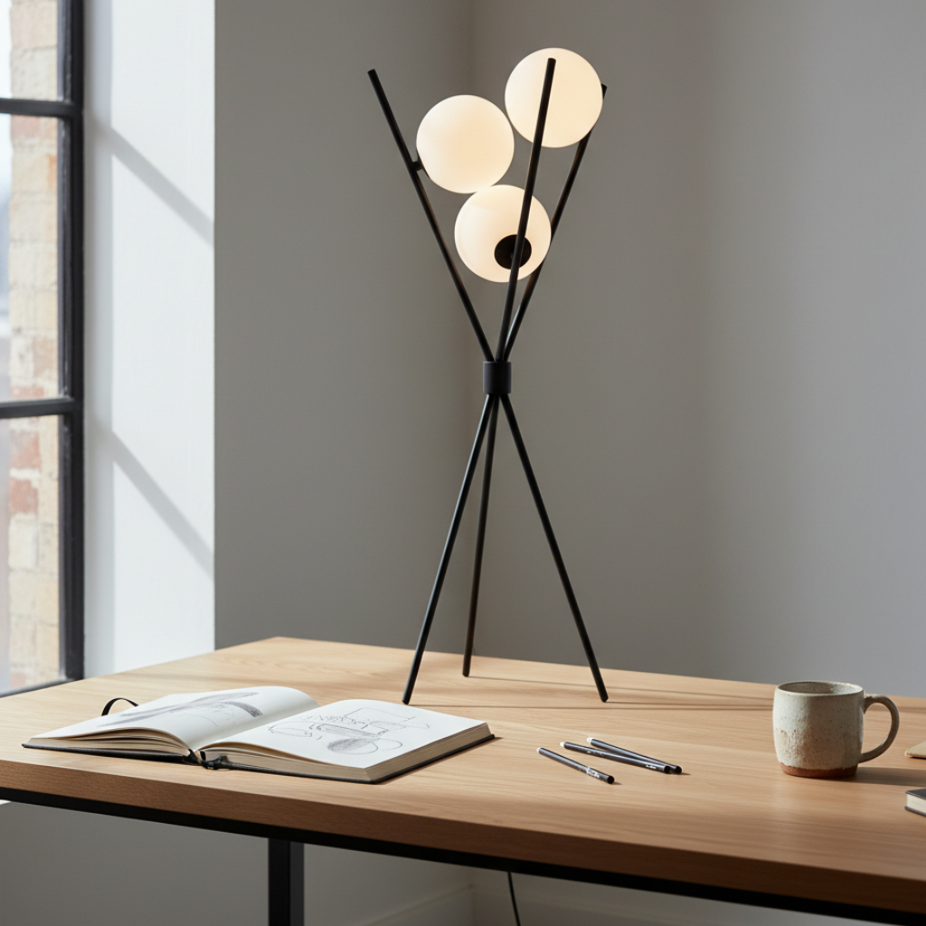 Nuvoro - Modern, szabályozható fényerejű LED holdmintás asztali és állólámpa