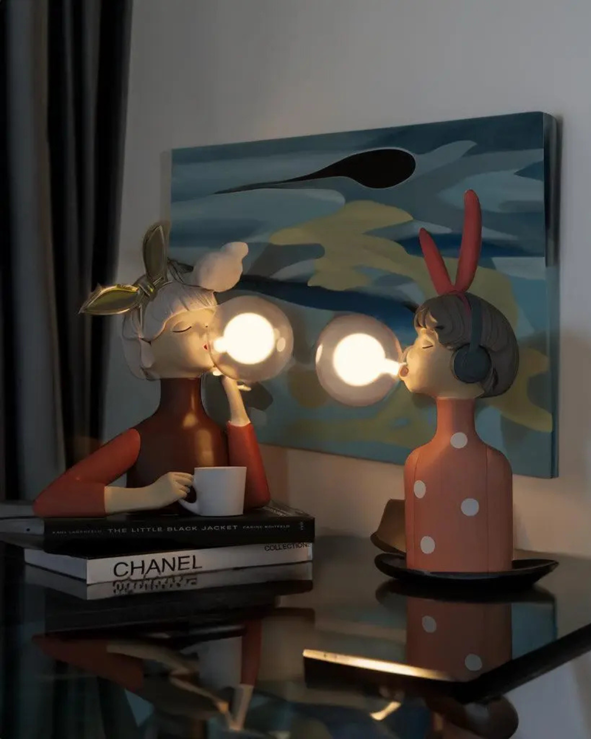 Sylvire - Lámpara de mesa con burbujas de luz