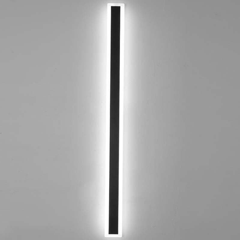Ameran – Lampada da parete esterna moderna a LED in metallo nero per giardino e balcone