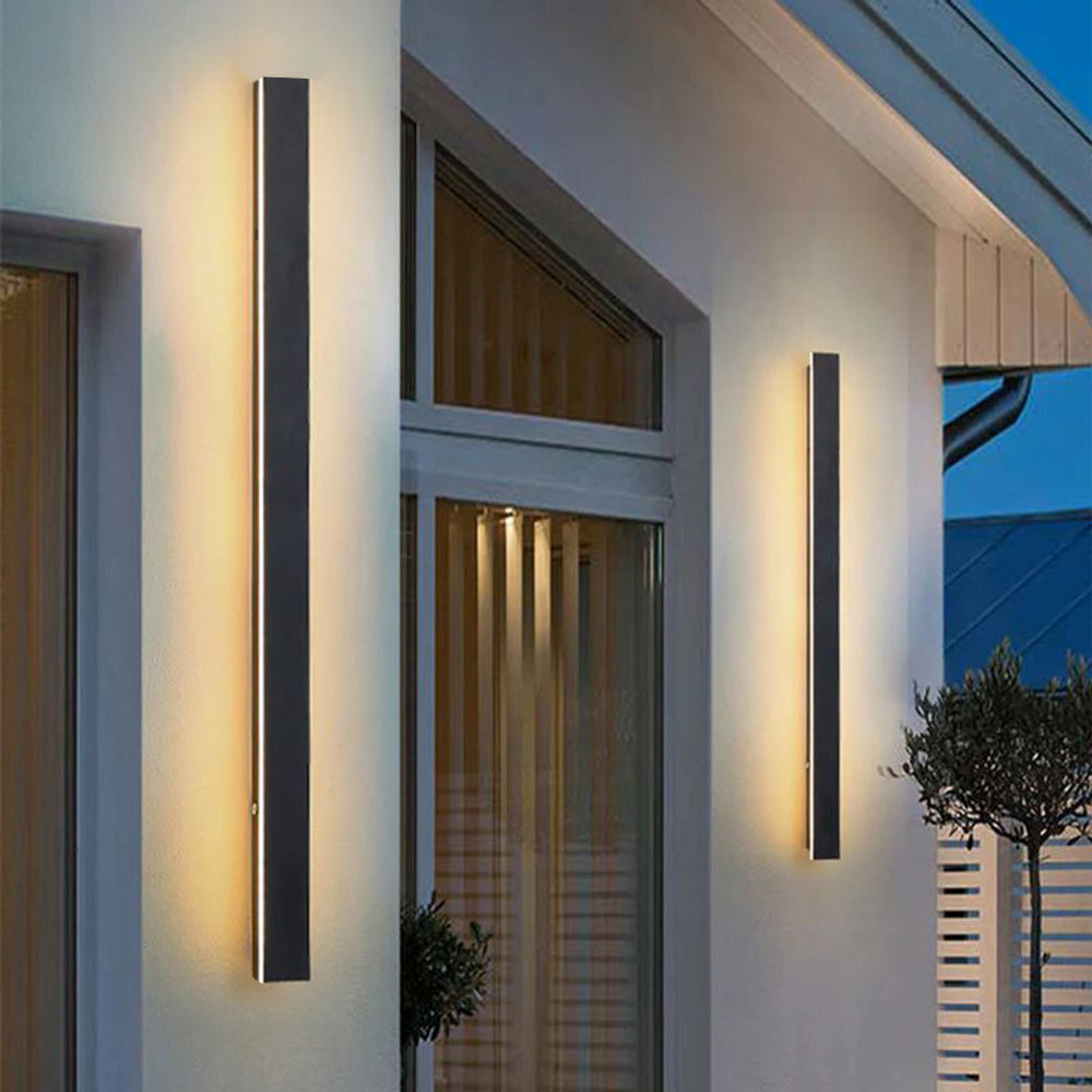 Kyvra - Luz exterior impermeable lineal minimalista con borde ondulado IP65