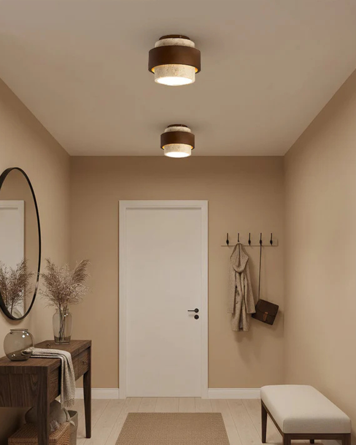 Sylvéra – Minimalist Woodland-Inspired Round Ceiling Light