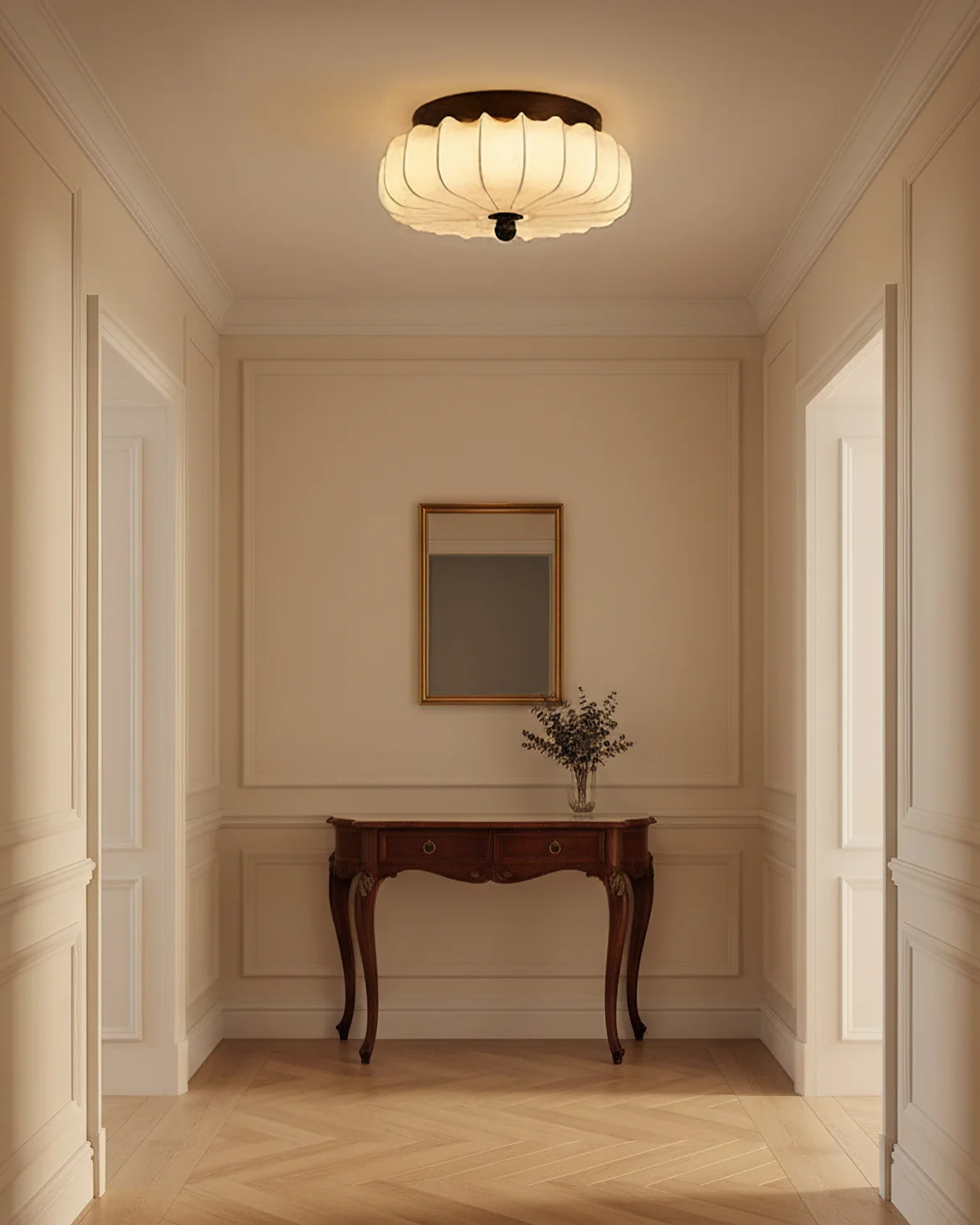 Coquillara – Szoborszerű kagylóformájú beépített mennyezeti lámpa