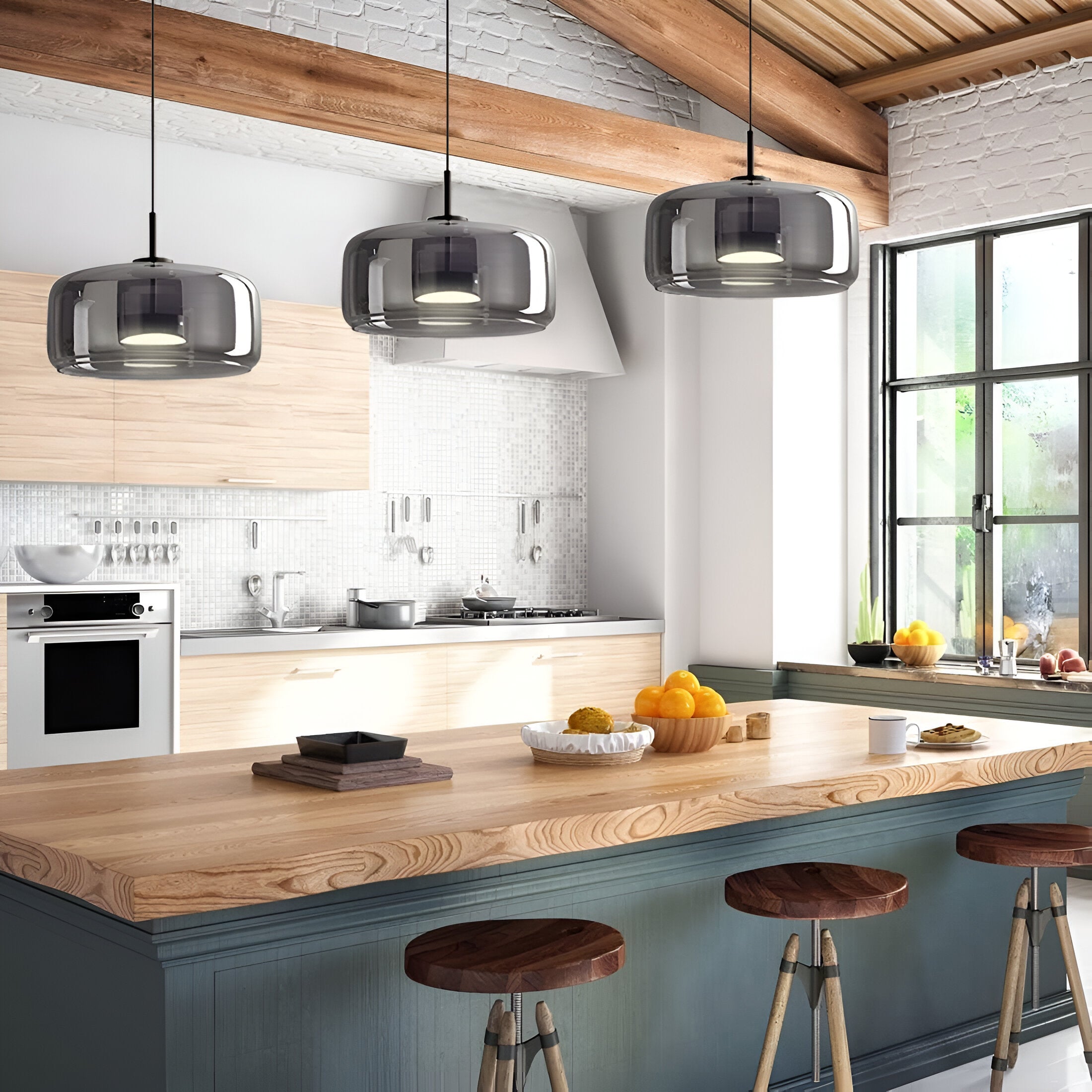 Vetrail - Retro Modern Glass LED Pendant Light