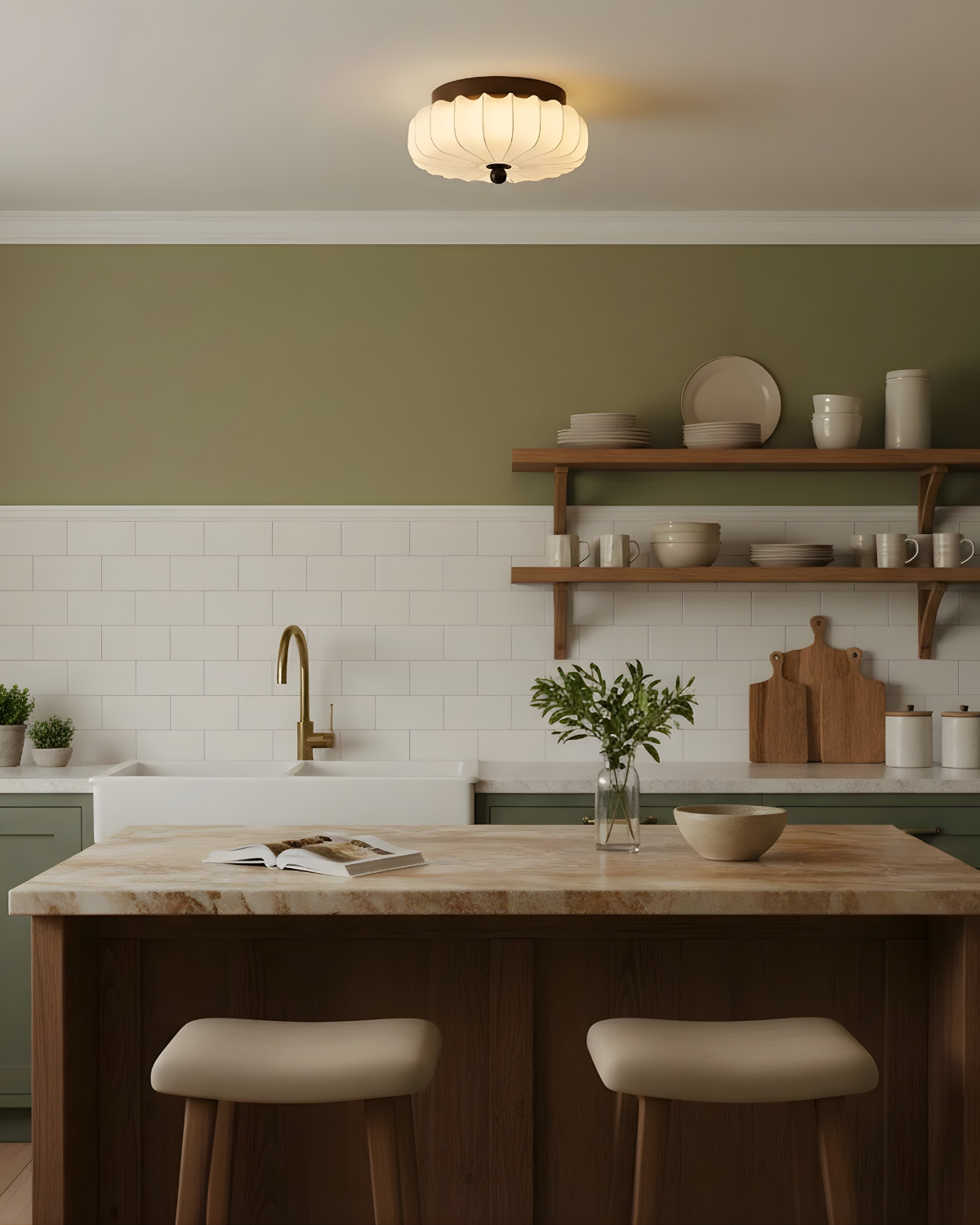 Coquillara – Szoborszerű kagylóformájú beépített mennyezeti lámpa