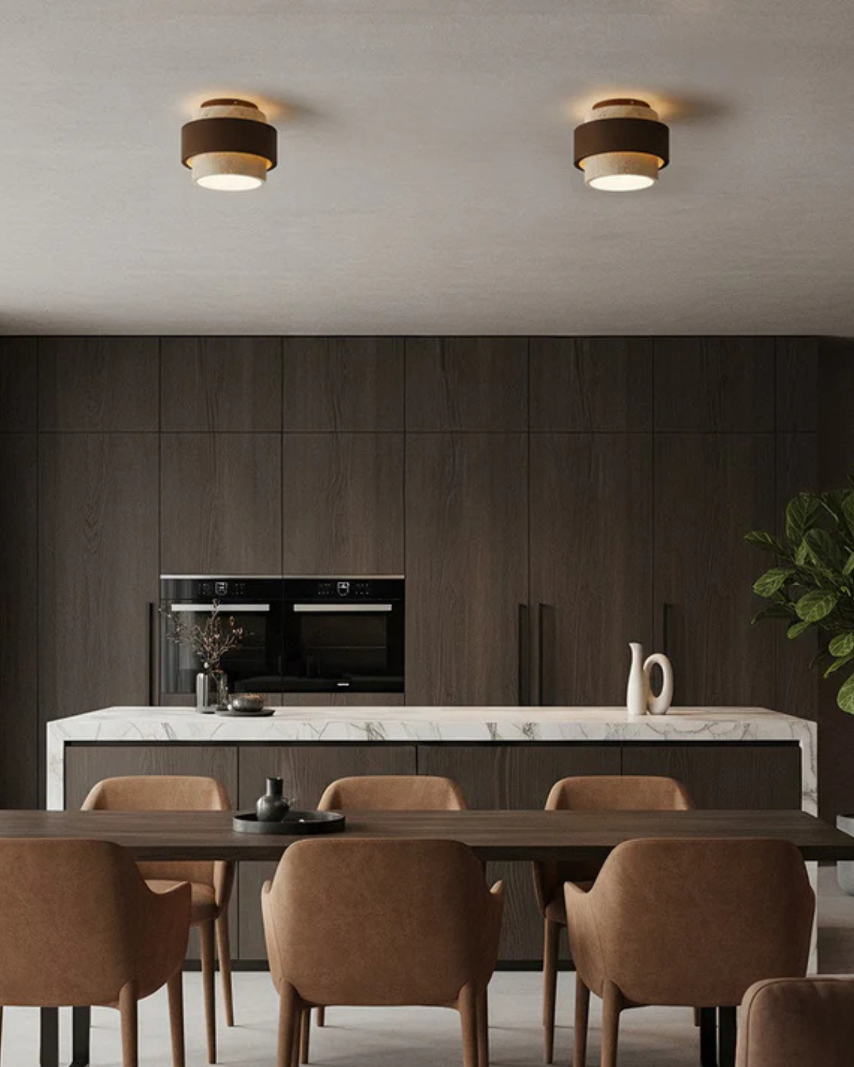 Sylvéra – Minimalist Woodland-Inspired Round Ceiling Light