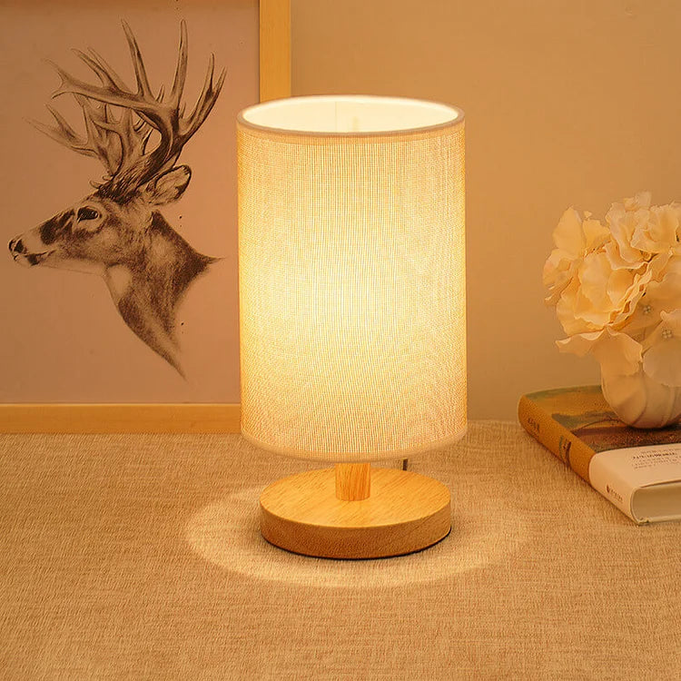 Aivaro - Organic Wood Linen Lamp Remote Control