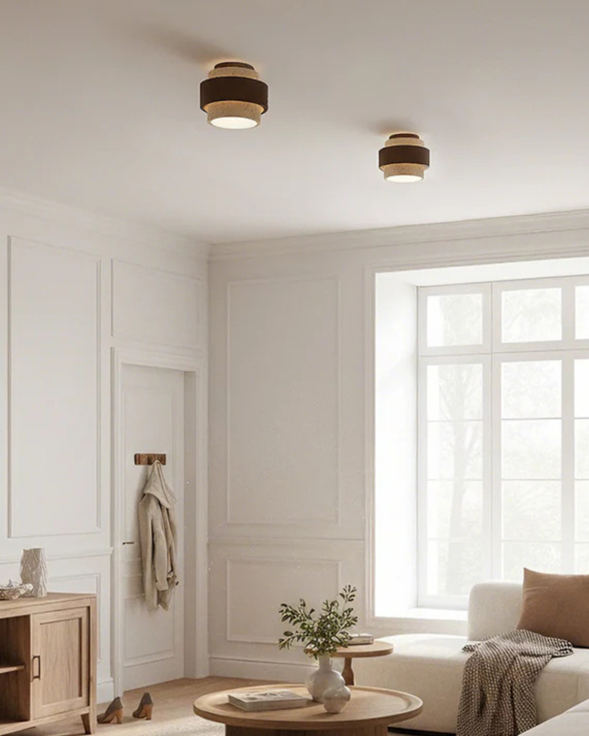Sylvéra – Minimalist Woodland-Inspired Round Ceiling Light
