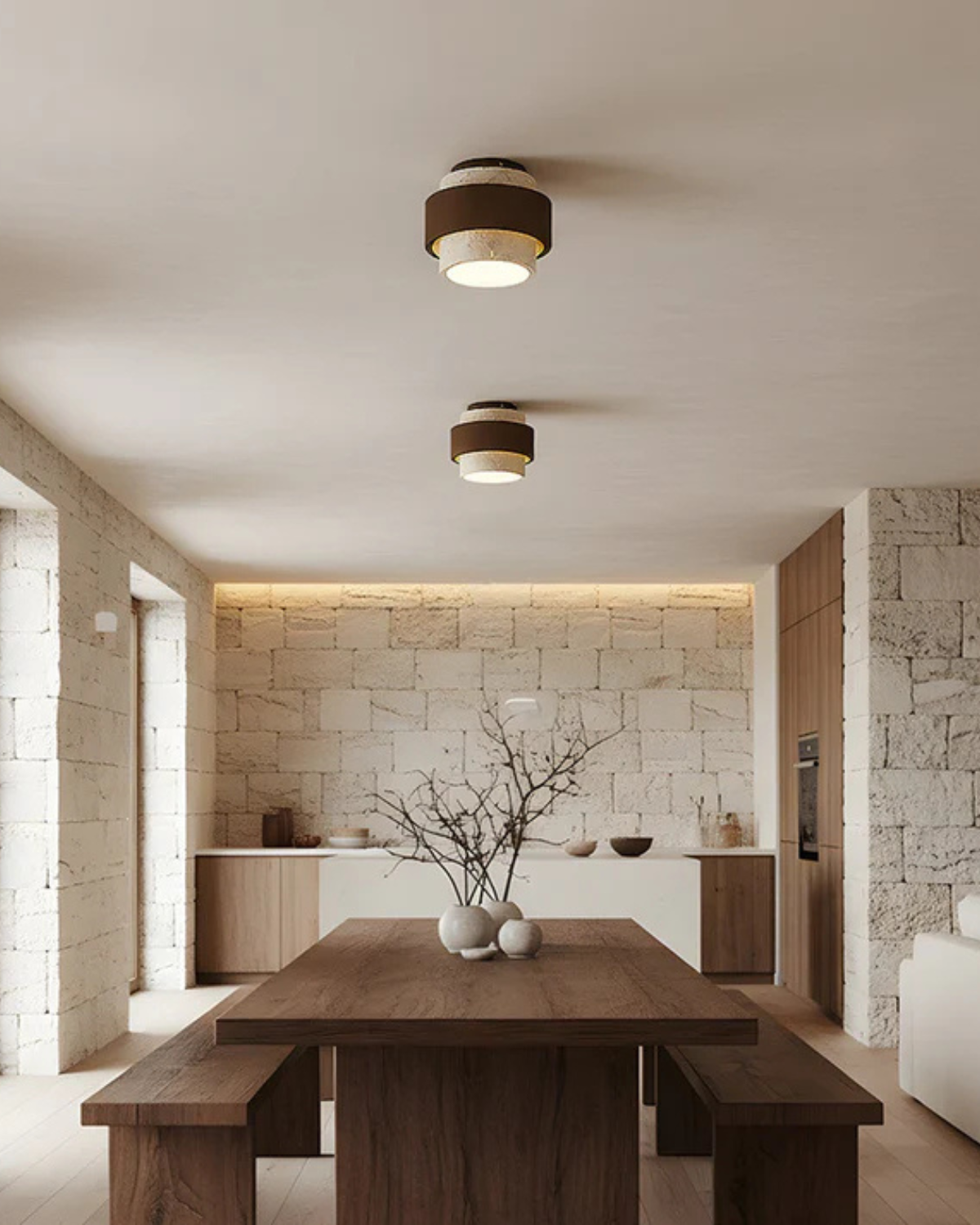 Sylvéra – Minimalist Woodland-Inspired Round Ceiling Light