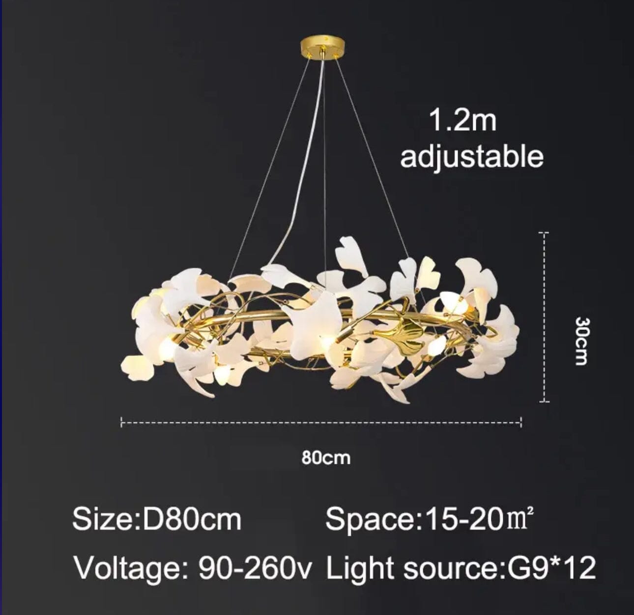 Ceravelle – Dimmable LED Ceramic Petal Chandelier
