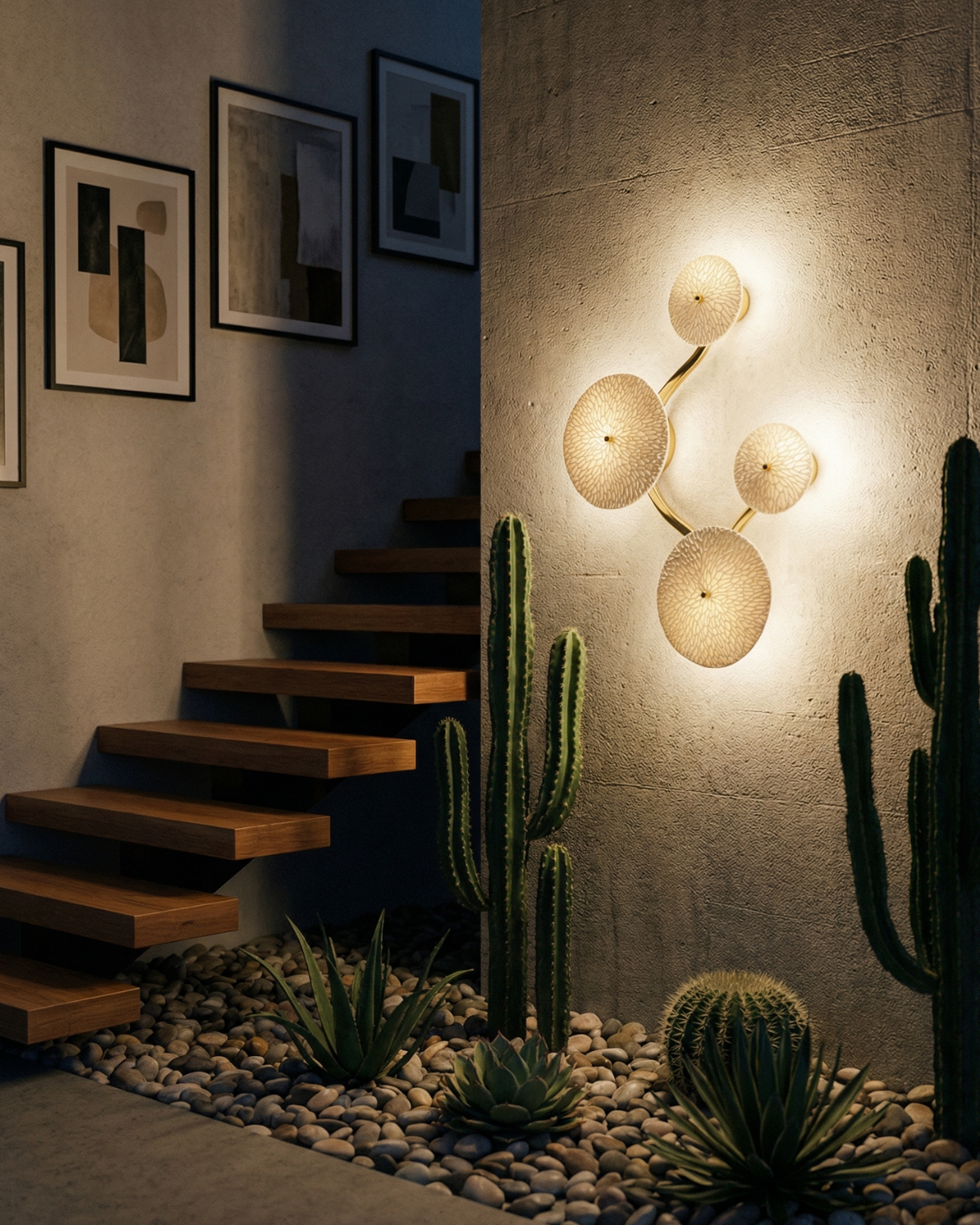 Loturelle – Lámpara de pared minimalista con pétalos escultóricos