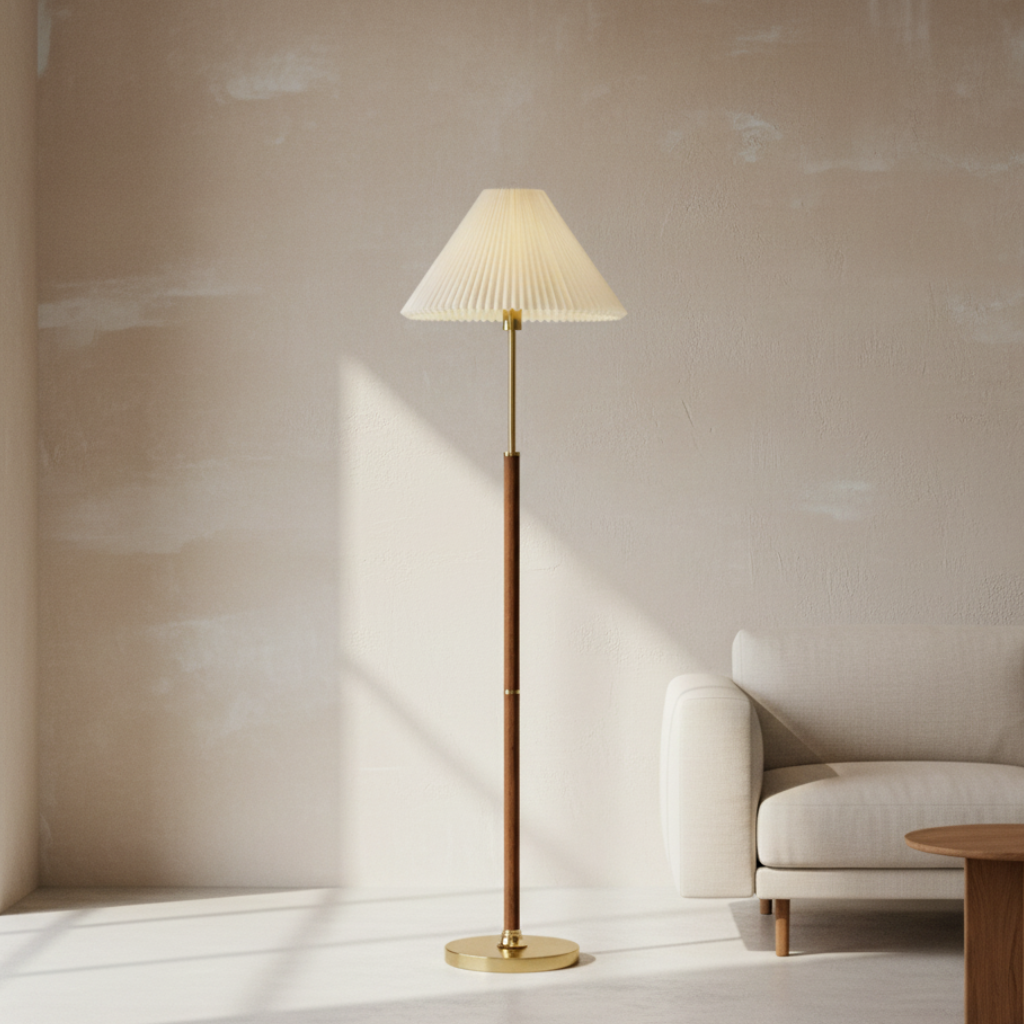 Selunari – Lampada da terra moderna in carta di riso