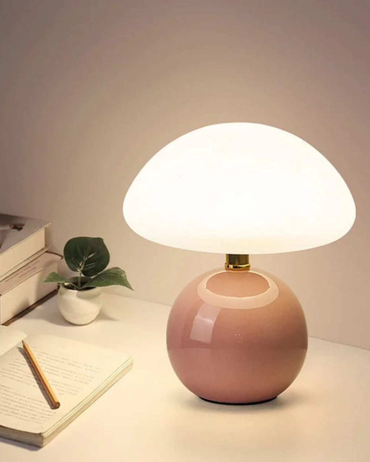 Orrynne – Lámpara de Mesa de Cerámica Elegante con Iluminación Ambiental Suave y Diseño Japandi