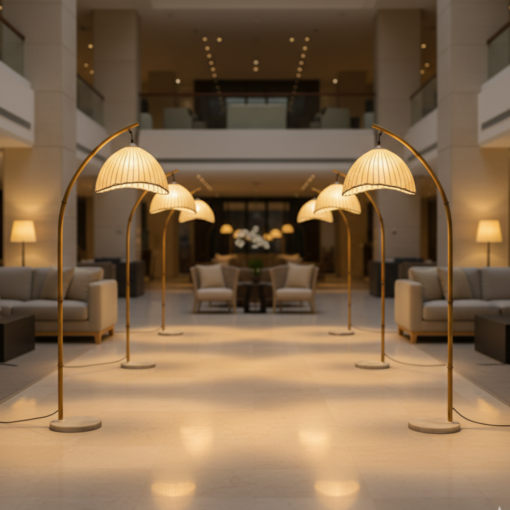 Takurai - Elegáns természetes bambusz állólámpa nappali díszítéséhez