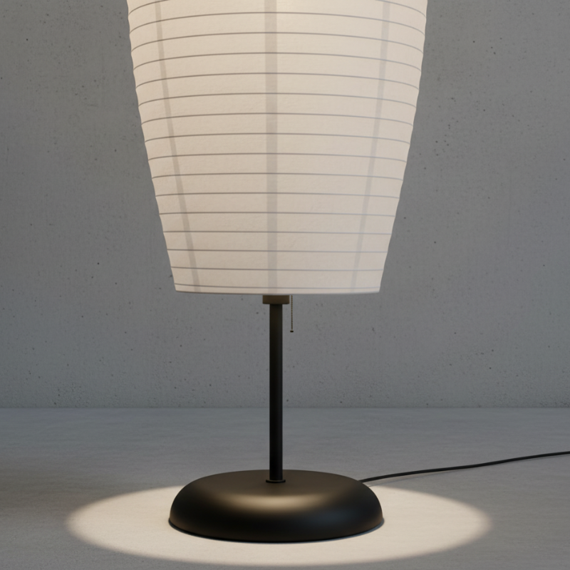 Auremari – Lampada da terra a colonna minimalista in carta di riso