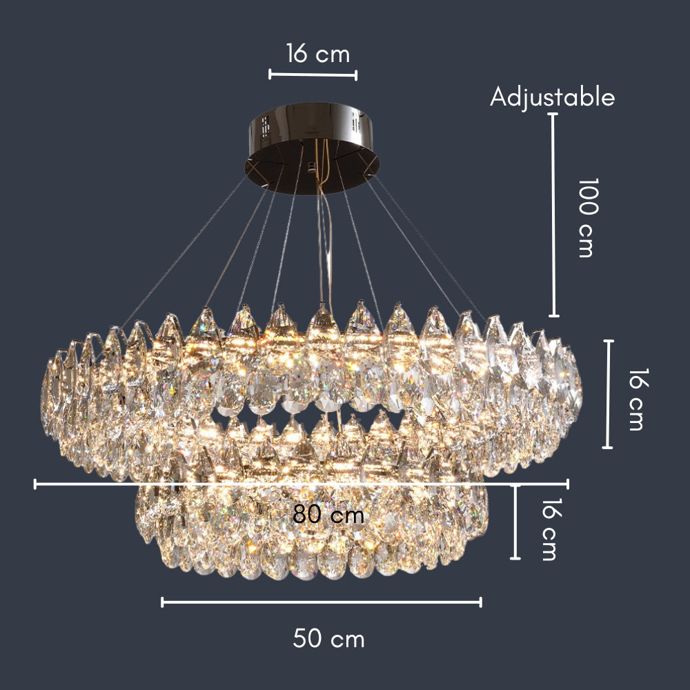 Lunavelle – Nordic Crystal Pendant Chandelier