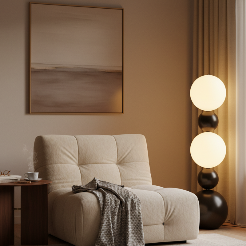 Solavien – Håndlavet Gulvlampe med Kalebasdesign i Moderne Stil