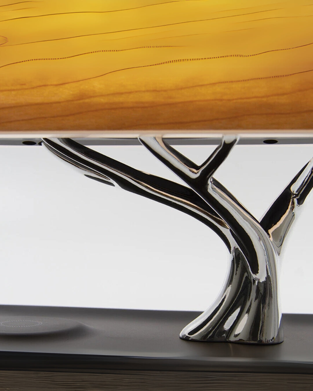 Sylvarein – Lampe de table inspirée des arbres avec charge sans fil et gradation tactile