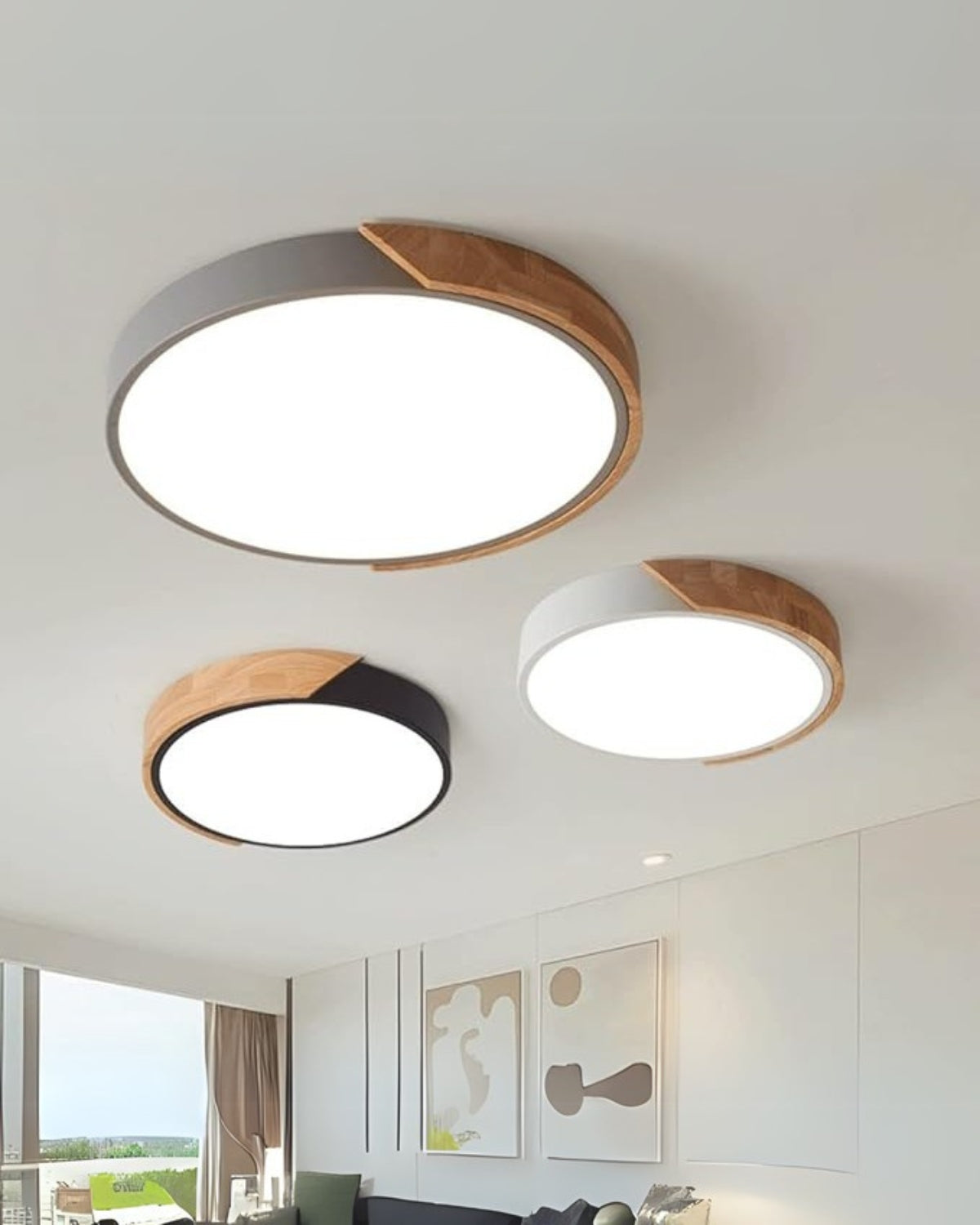 Velaro – Cirque Lumière Modern LED mennyezeti lámpa fa díszítéssel