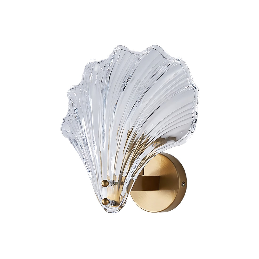 Shellivara – Art Brass Glass Seashell Wall Light