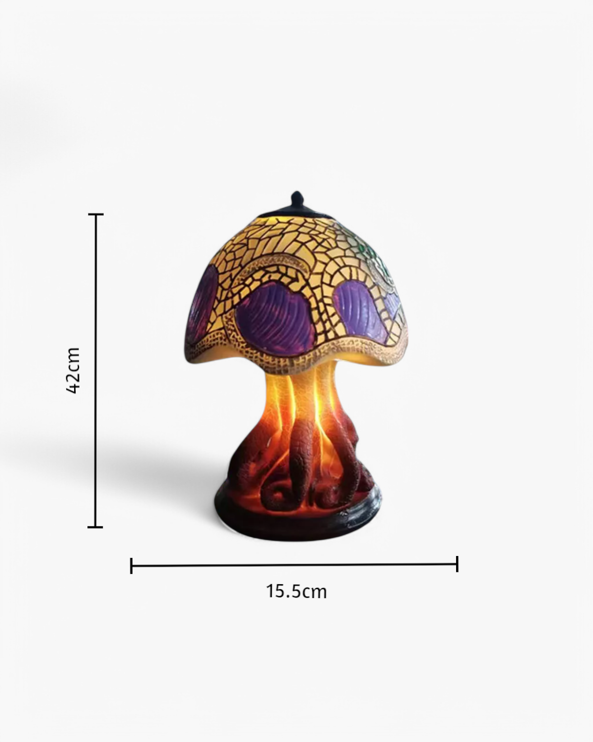 Floravynne – Handcrafted Resin Mushroom Lamp with Vibrant Floral Design and Soothing Ambient Light
