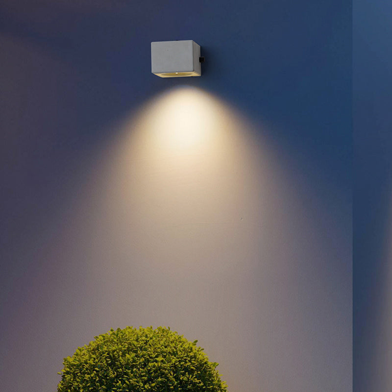 Cravell - Minimalist Cement Square Outdoor Wall Light