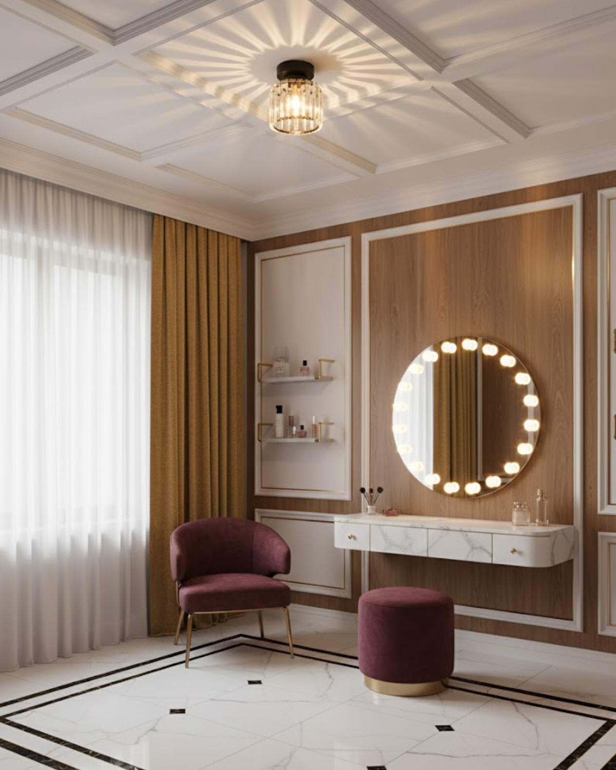 Virenth – La lampada da scrivania classica Prismatique in vetro verde con base dorata