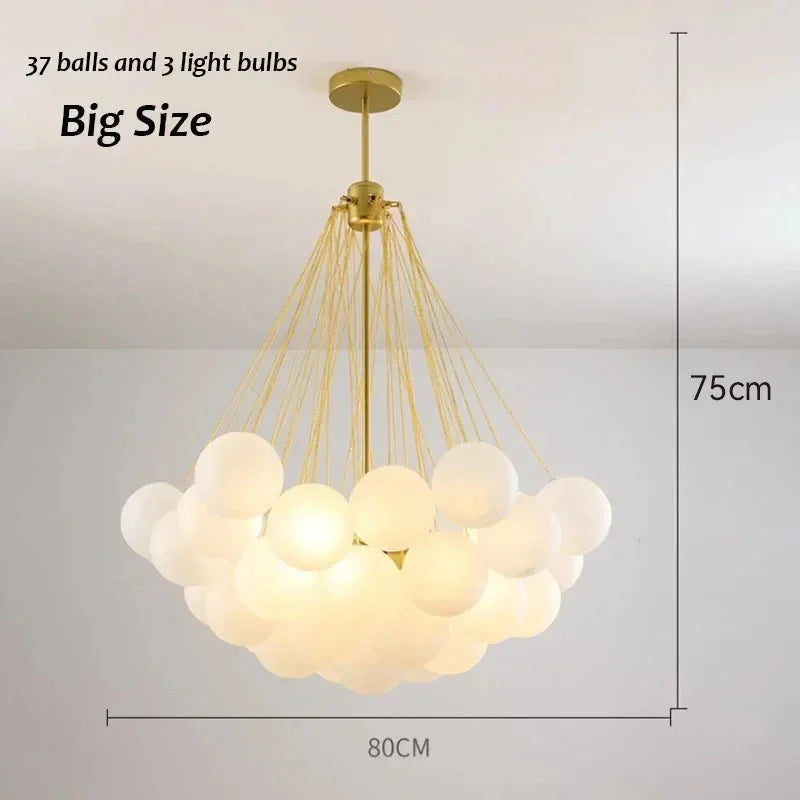 Solvarra - Matt üveggömb modern csillár