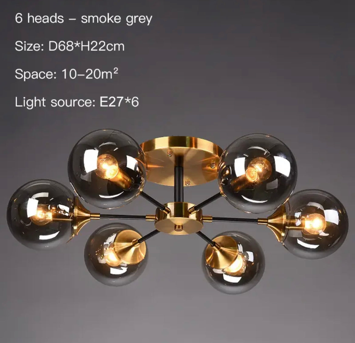 Jadivelle – Jade Glass Globe Modern Chandelier