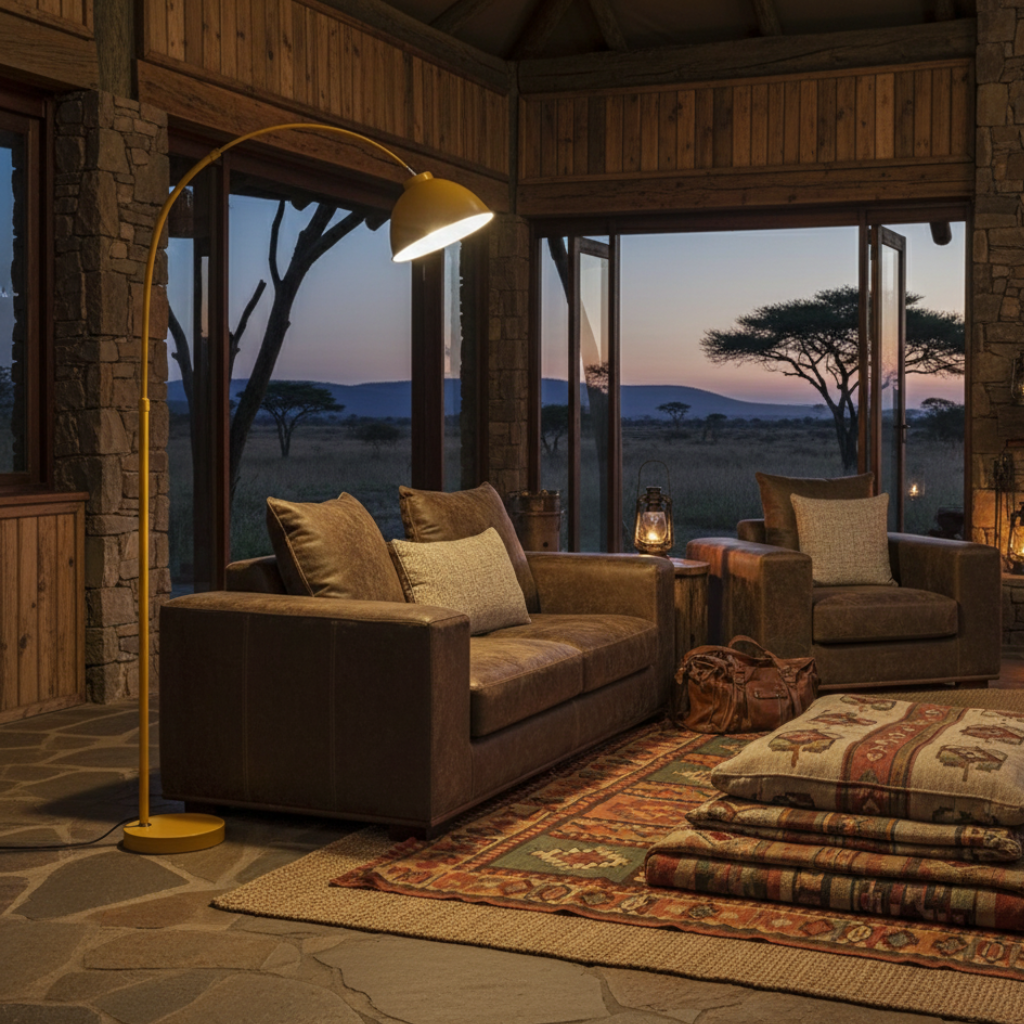 Arcalis - Stylish Modern Metal Arc Floor Lamp with Curved Shade