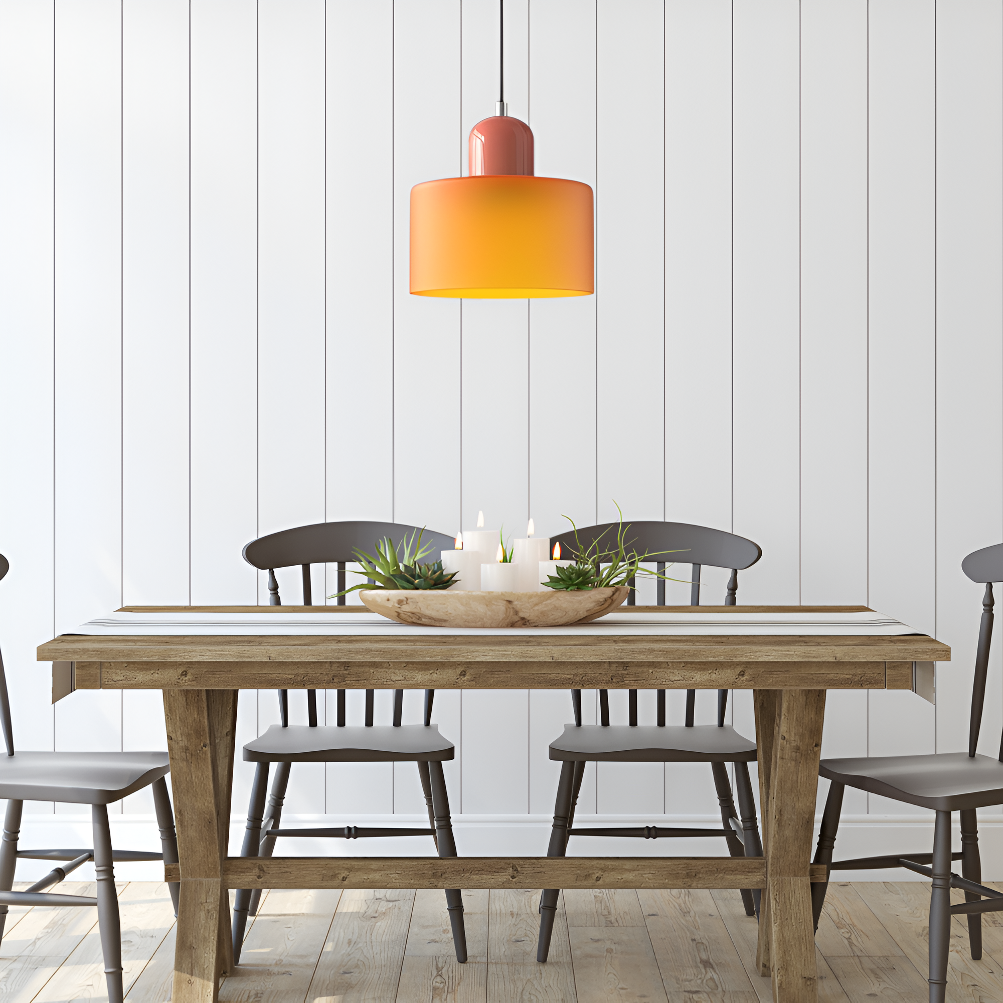 Elvarin – závěsná lampa s nordickým skleněným stínidlem