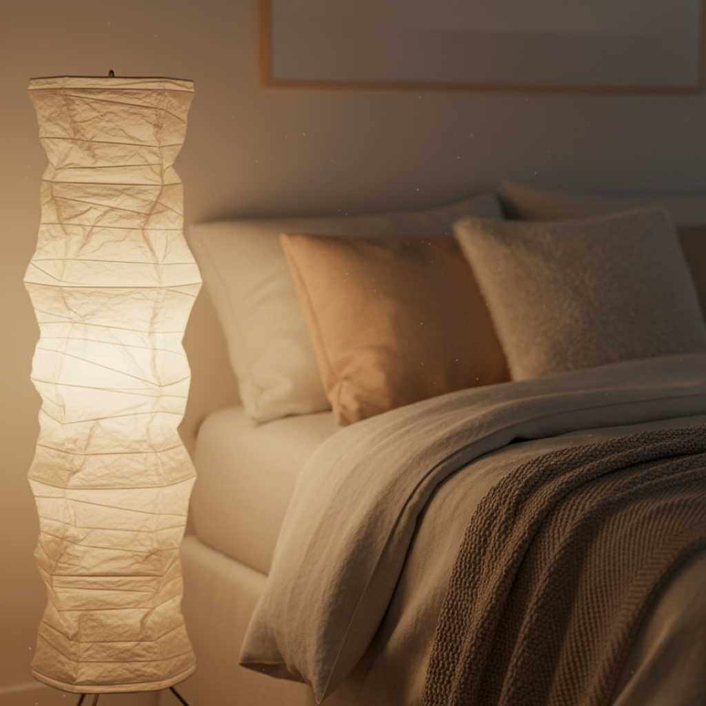 Kaoriin - Lámpara de pie japonesa moderna orgánica y elegante para sala de estar