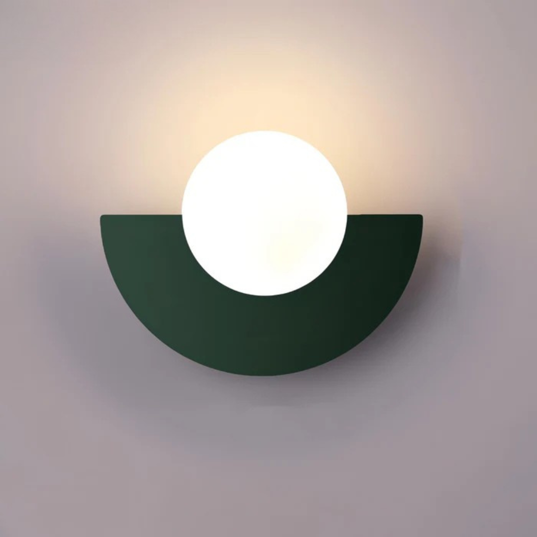 Doniar – Applique da parete a globo in vetro moderno minimalista con LED, 1 luce