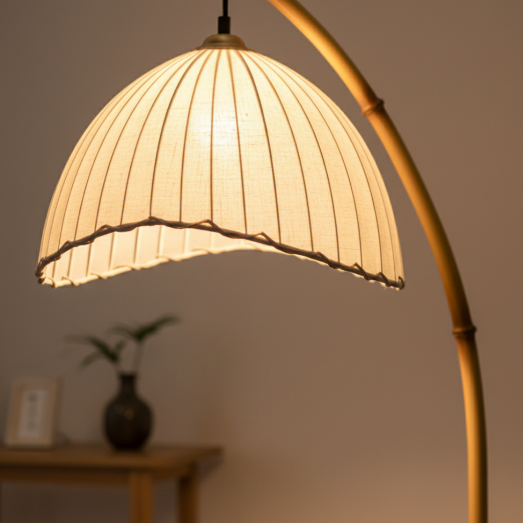 Takurai - Elegáns természetes bambusz állólámpa nappali díszítéséhez