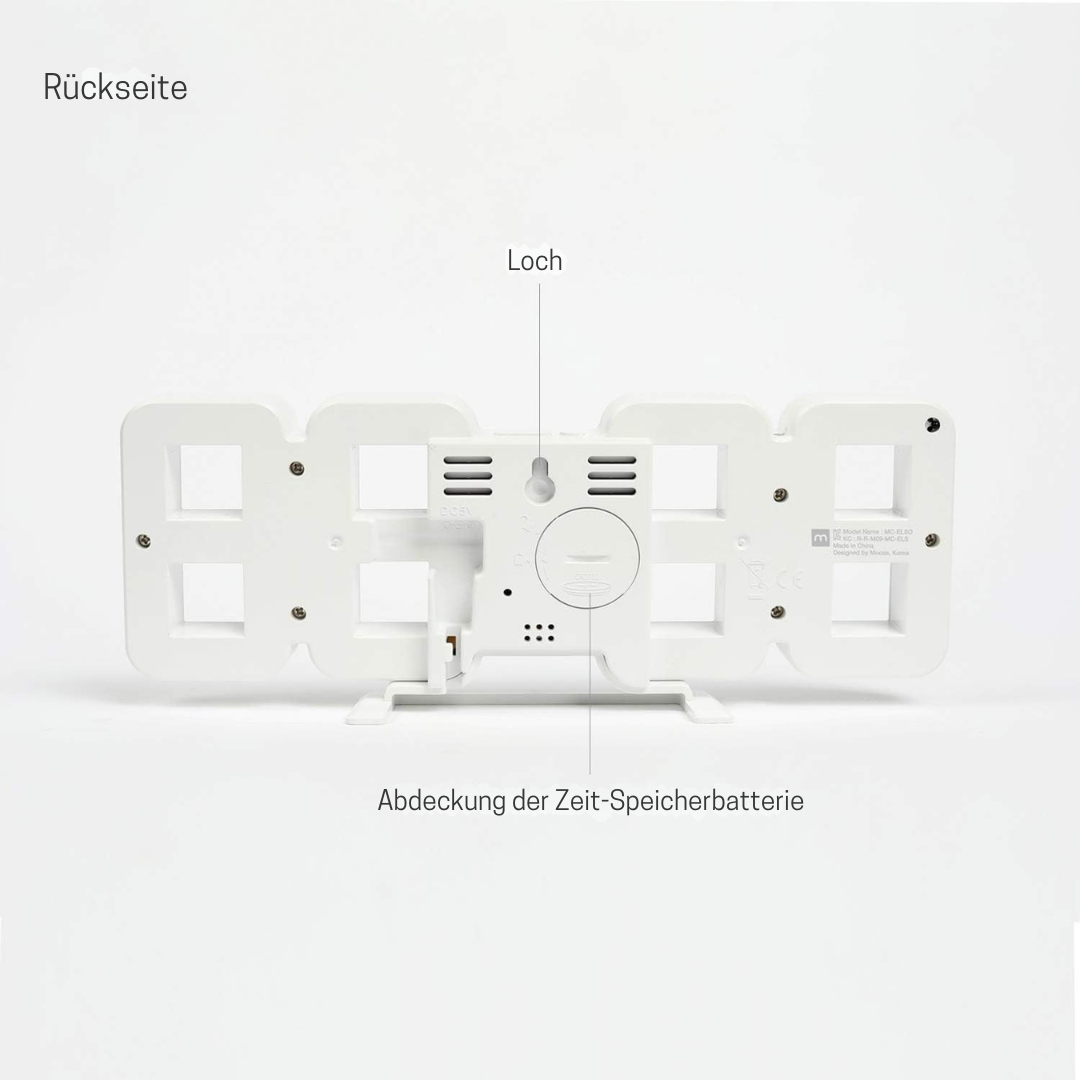 Vevora – Reloj de Pared Digital LED 3D con USB