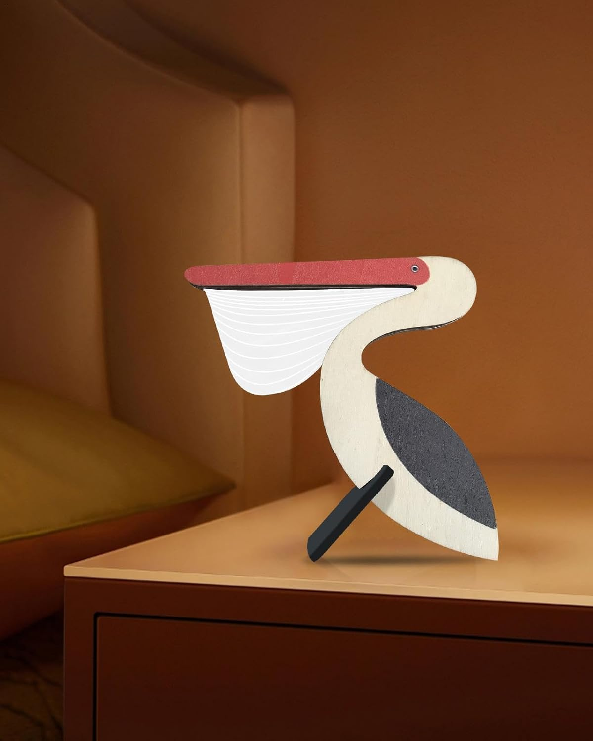 Toucaryn – Lámpara de Mesa USB Inspirada en la Naturaleza con Luz Cálida y Diseño Ecológico de Madera de Abedul