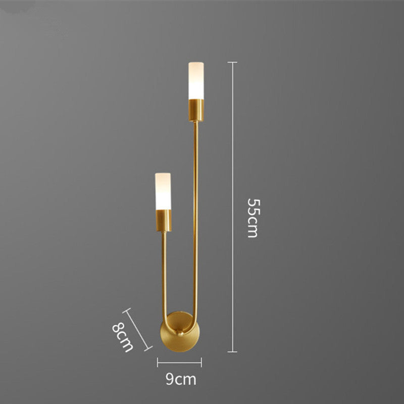 Mezara - Moderní zlaté LED nástěnné svítidlo sada 2 kusů