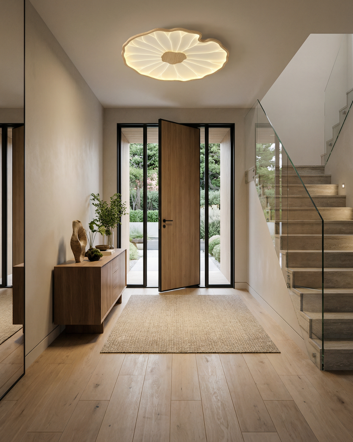 Ambrelune – Lampada da soffitto scultorea ispirata alla stella d'ambra