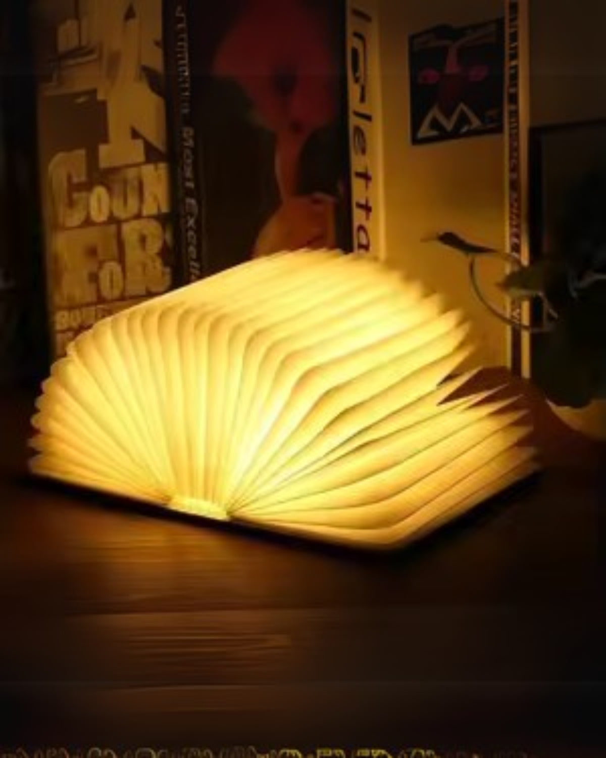 Narrion - Lámpara de mesa luminosa para libros
