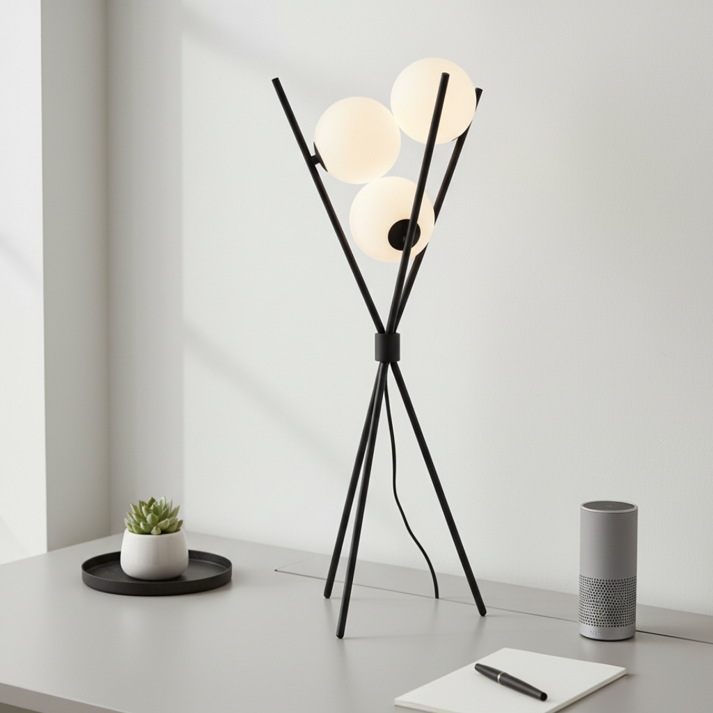 Nuvoro - Modern, szabályozható fényerejű LED holdmintás asztali és állólámpa